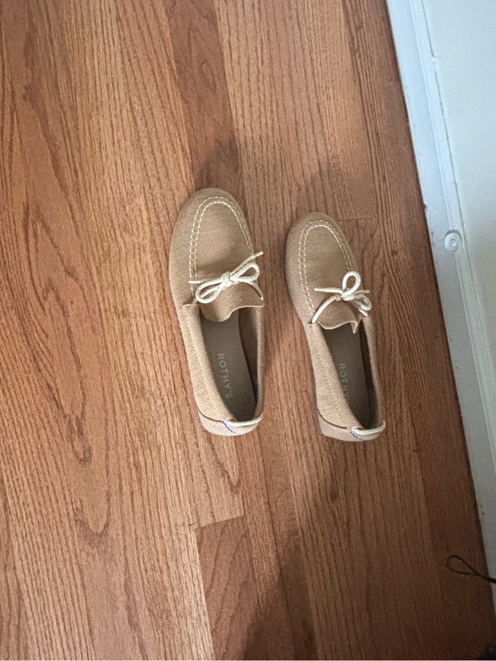Rothy's Women's Tan Bow Moccasin Loafers